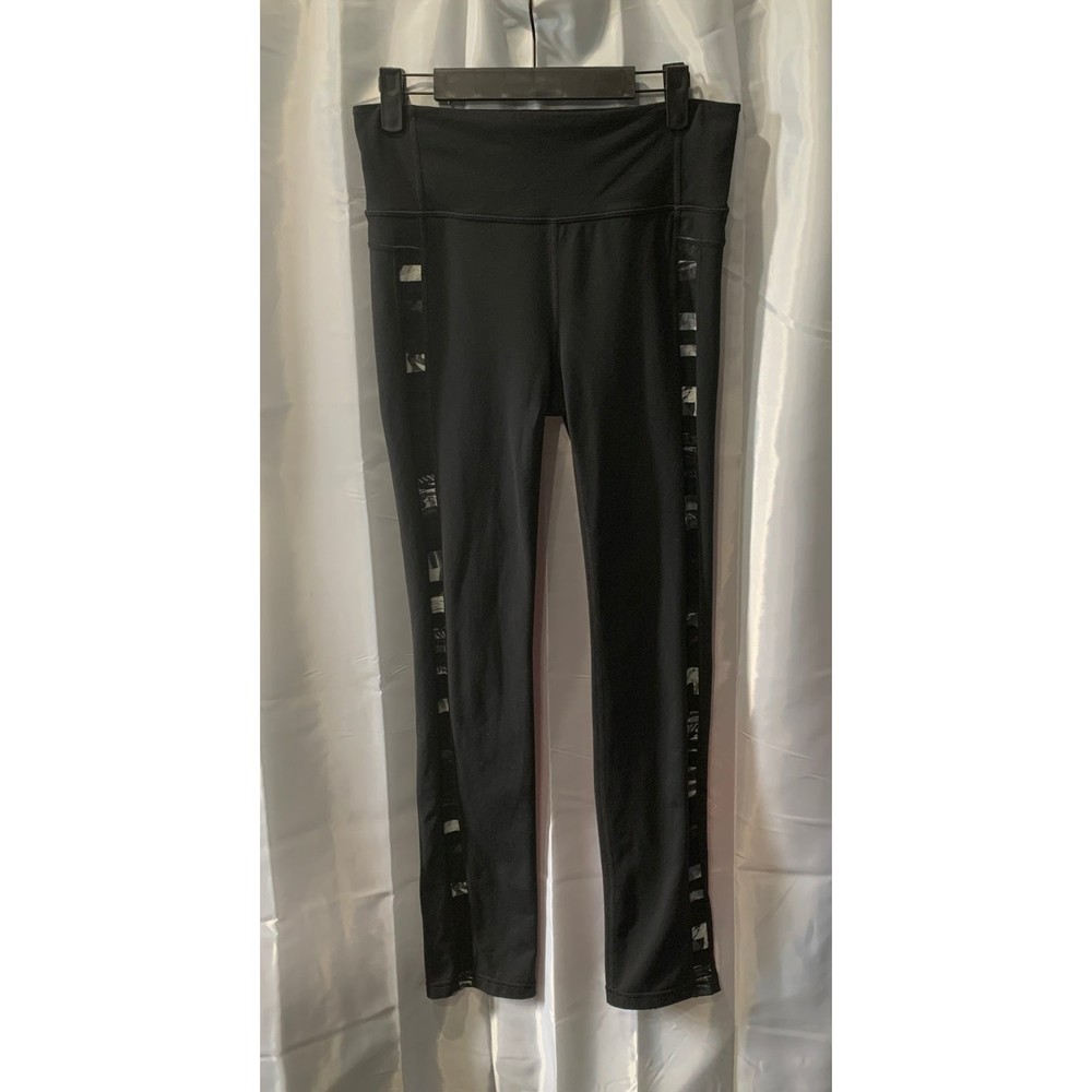 Athleta Floral Flow Skinny Up Women’s Size M Black/Gray High Waisted Leggings